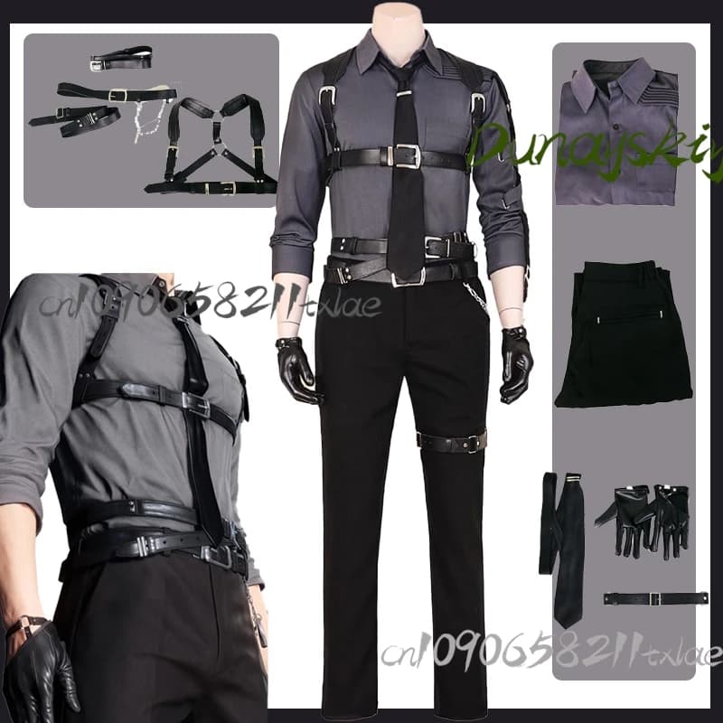 Cosplay Sylus/Xavier/Zayne/Rafayel Cosplay Costume Wig Love and Deep Spaces Woman Shirt Pants Belt Convention Dress Beautiful