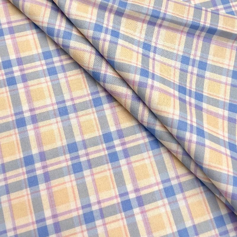 L100XW110CM 100% Cotton Plaid Fabric Simple Casual Style for DIY Lolita Dress Bag Bed Sheet Tablecloth Sewing Accessories