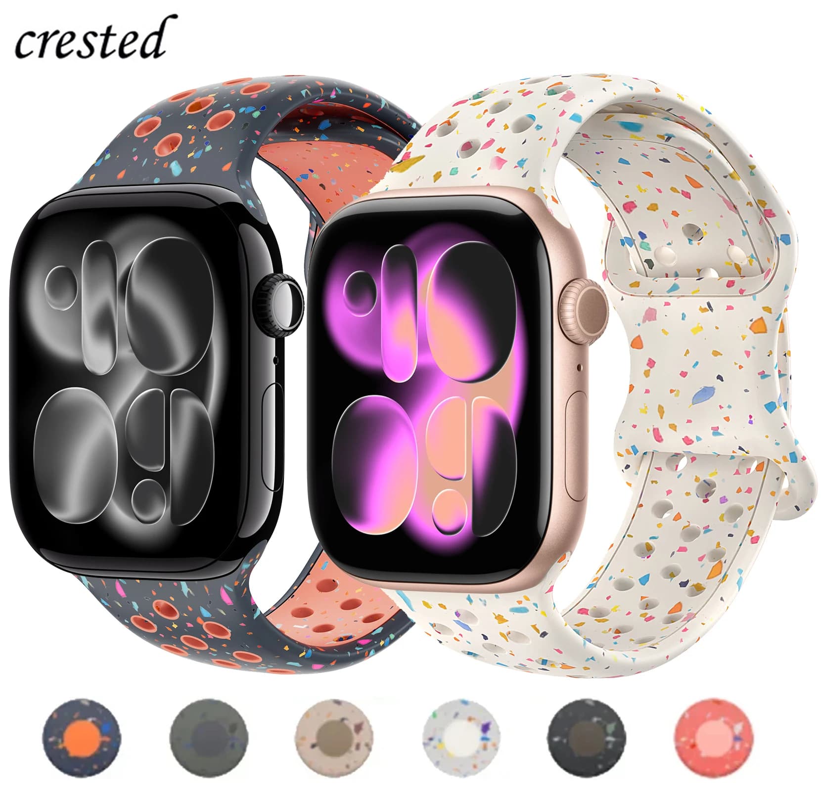 Cinturino in silicone per cinturino Apple Watch 40mm 41mm 45mm 44mm 46mm 49mm 42mm Bracciale traspirante iwatch Serie 11 10 9 8 SE 3 Ultra 2