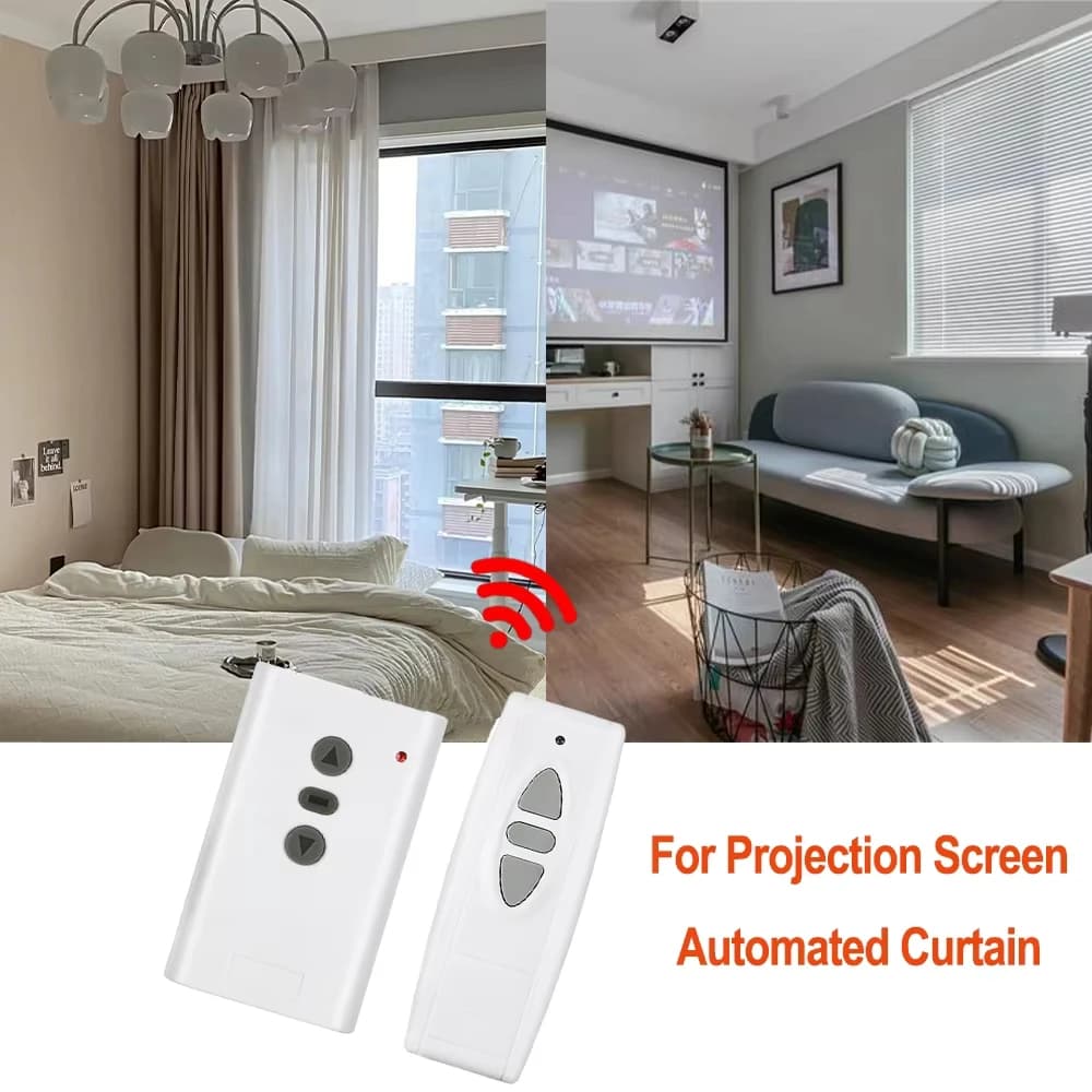 Remote Control System Wireless RF Digital Intelligent AC 220V for Projection Screen/Port of Garage/Tende
