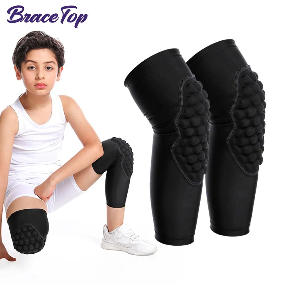 1 Pezzo Ginocchiera Antiurto per Bambini in EVA, Supporto per Rotula per Sport all'Aperto e Basket, Protezione a Forte Compressione