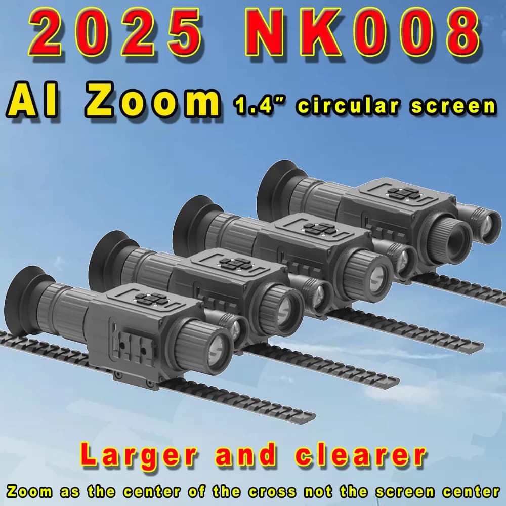 Megaorei NK008 Cannocchiale per visione notturna 850nm/940nm IR Telecamera da caccia Telescopio monoculare Zoom digitale 5x Registrazione di foto video 1080P