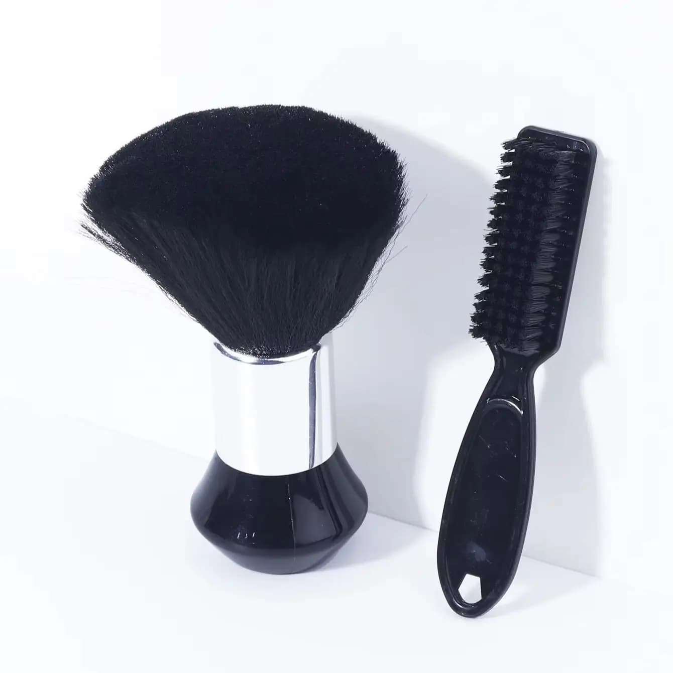 Set di spazzole per parrucchiere professionali da 2 pezzi/set - Set di spazzole per pulizia barba con spazzola per capelli morbida per collo da parrucchiere