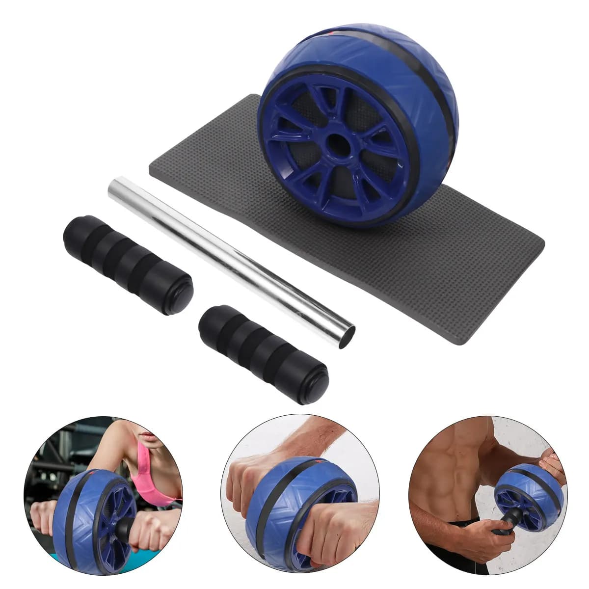 2Pcs Premium Ab Roller Wheel Strengthen ABS Arms Back Core Muscles Efficient Home Gym Training Abdominal Muscle Trainer Exercise