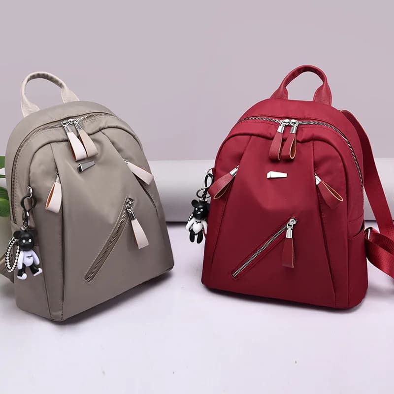 Women's Trendy Street Style Backpack - Oxford Fabric School Bag for Teens