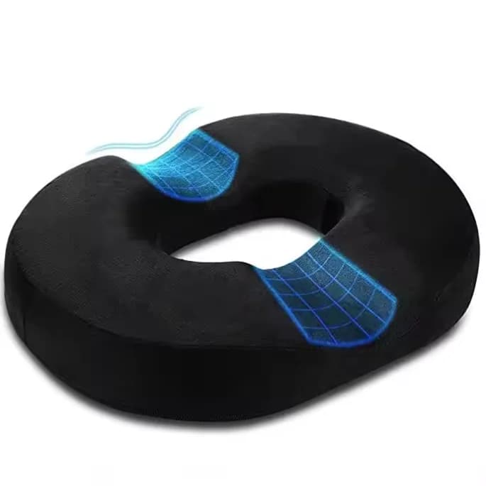 Cuscino del sedile con cuscino a ciambella, cuscini per sedia a ciambella per gravidanza e emorroidi postpartum, cuscini del sedile in memory foam per ufficio e casa