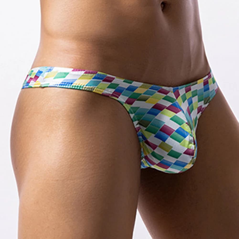 Uomini sexy G-String T-Back Perizoma Rigonfiamento Lingerie Biancheria intima senza cuciture Bikini Mutande elastiche maschili Mutandine assorbenti