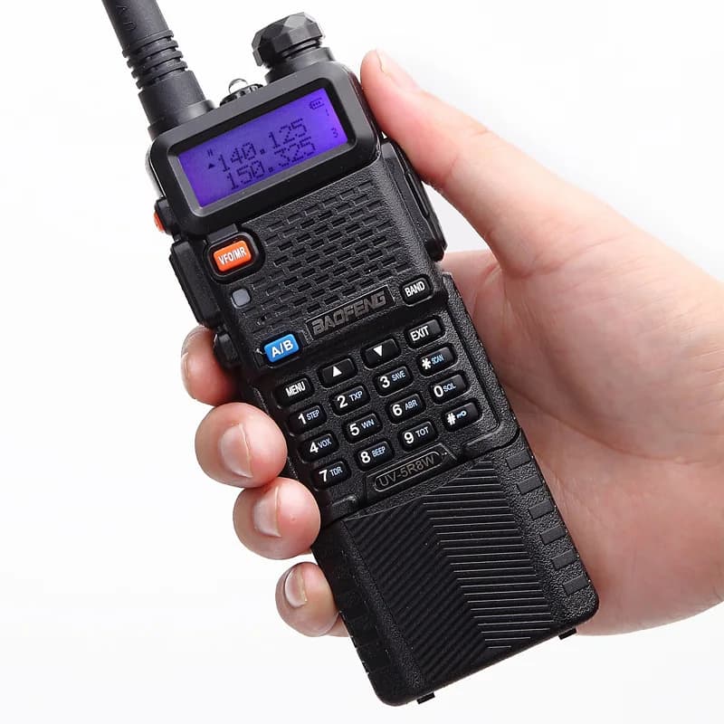 Walkie Talkie Baofeng UV-5R 8W con batteria lunga 3800mAh Dual Band Ham VHF UHF FM Radio Ricetrasmettitore da caccia portatile Two-WayUV5R