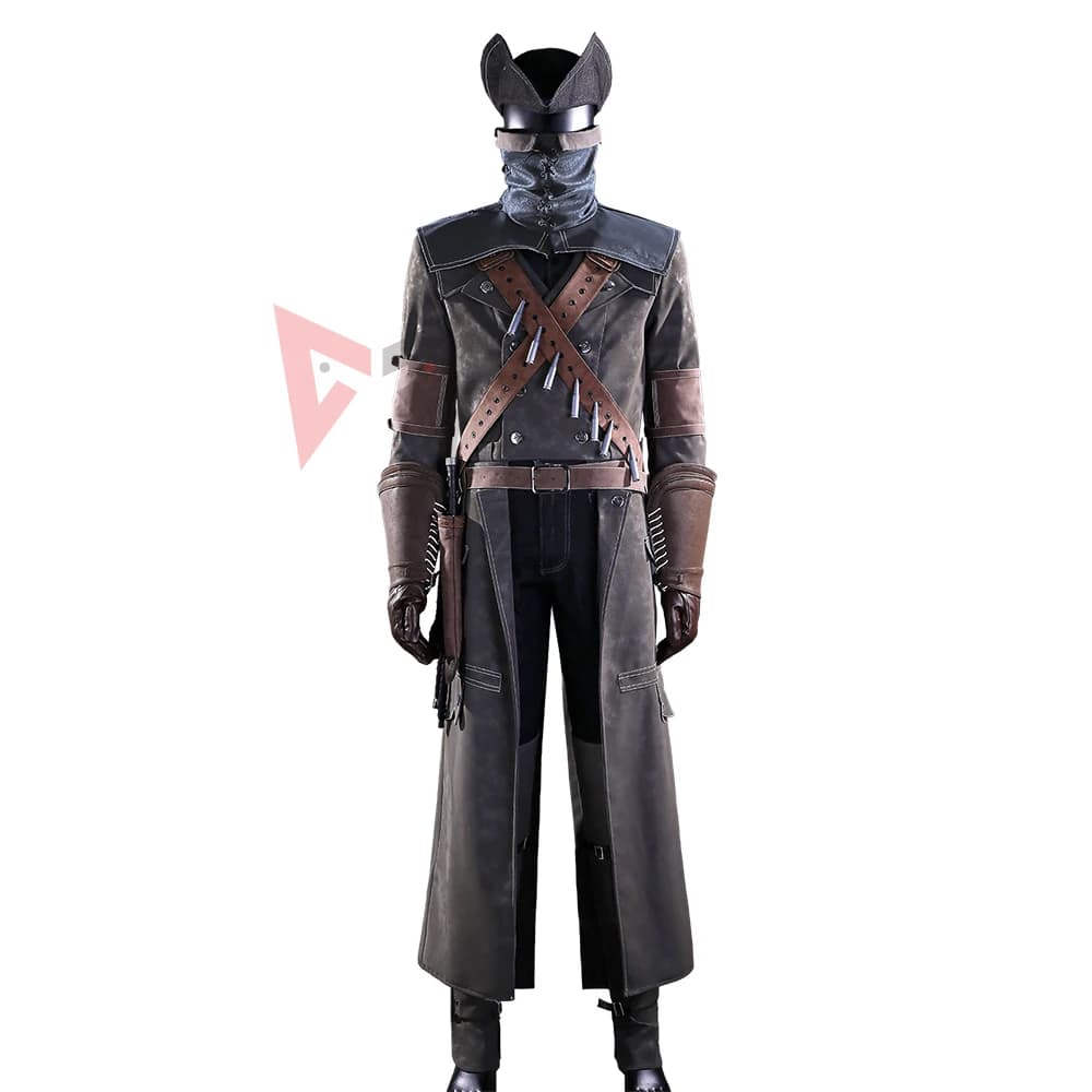 Nuovo costume cosplay Bloodborne Yarntown cappello maschera gilet cappotto pantaloni accessori per gioco festa di Halloween su misura