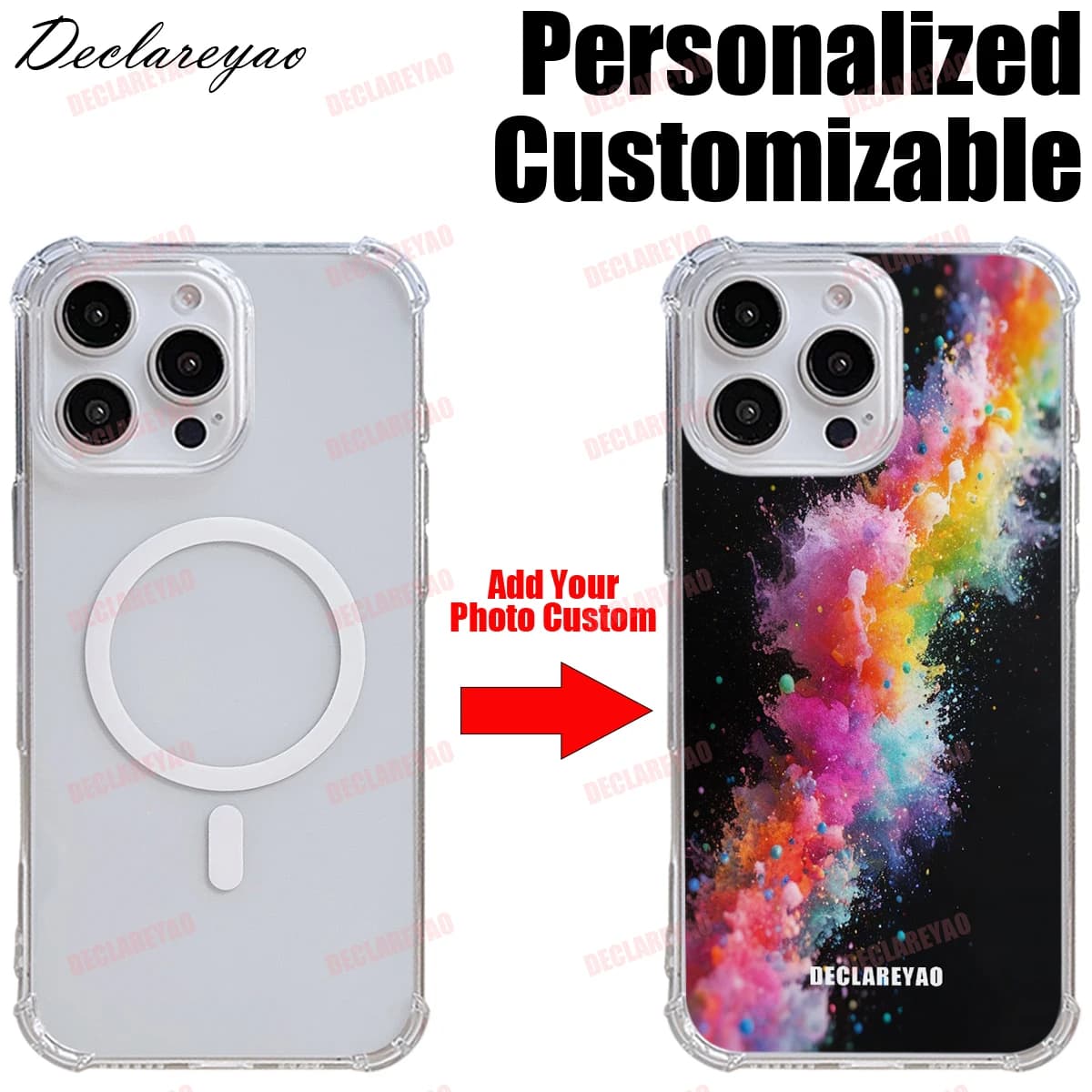Foto fai da te personalizzabili personalizzate per MagSafe Coque per iPhone 17 Air 16 15 14 Plus 13 12 11 Pro Max 7 8 SE 2022 Custodie Cover