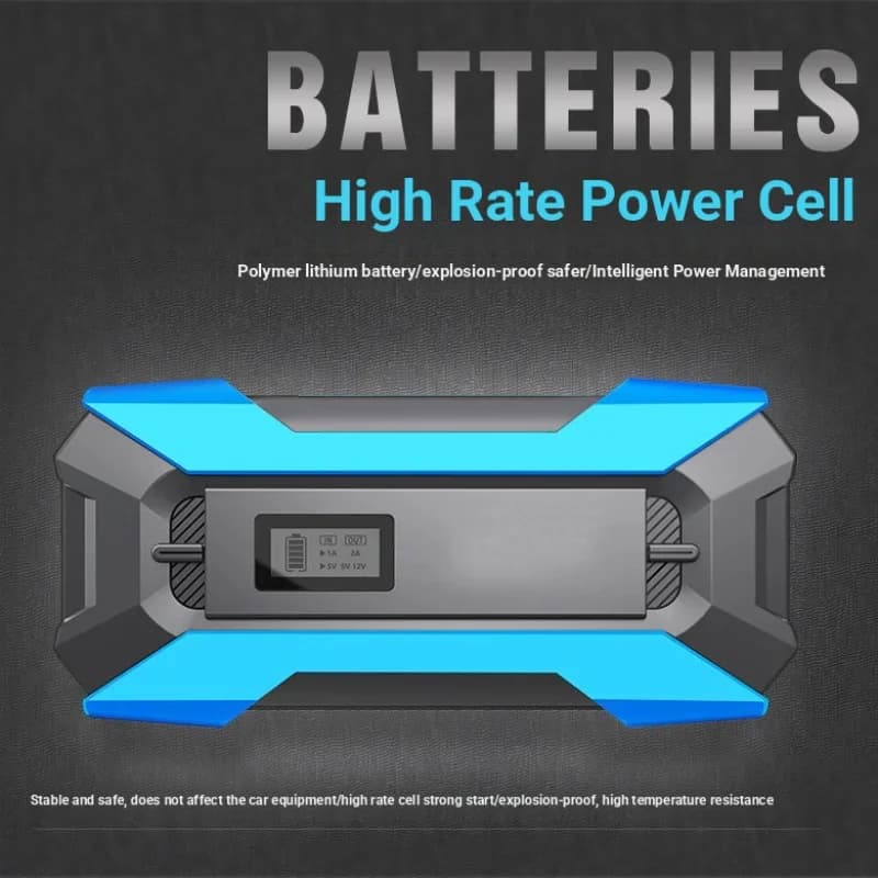 Accumulatori e caricabatterie di riserva per avviamento di emergenza per auto multifunzione da 6000 mAh 12 V - Avviamento di emergenza per veicoli e caricabatterie portatile per uso esterno