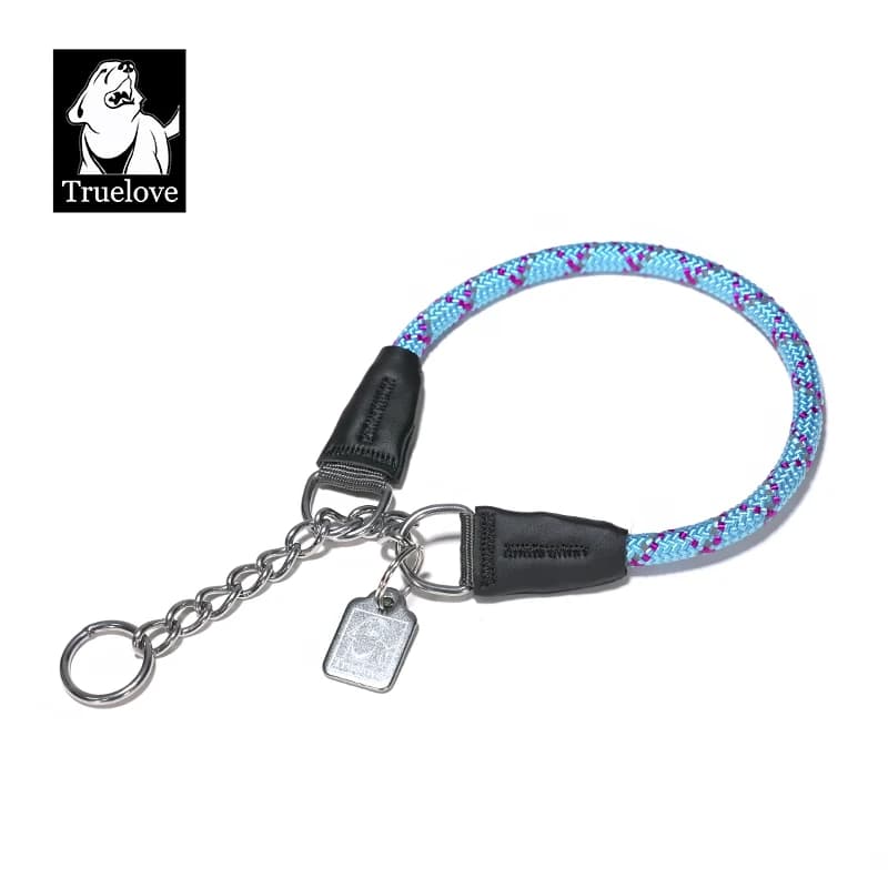 Truelove Pet P-Chain Collare per cani in nylon Catena in acciaio inossidabile Resistente alla trazione Riflettente Decorativo a prova di esplosione Camminare TLC5373