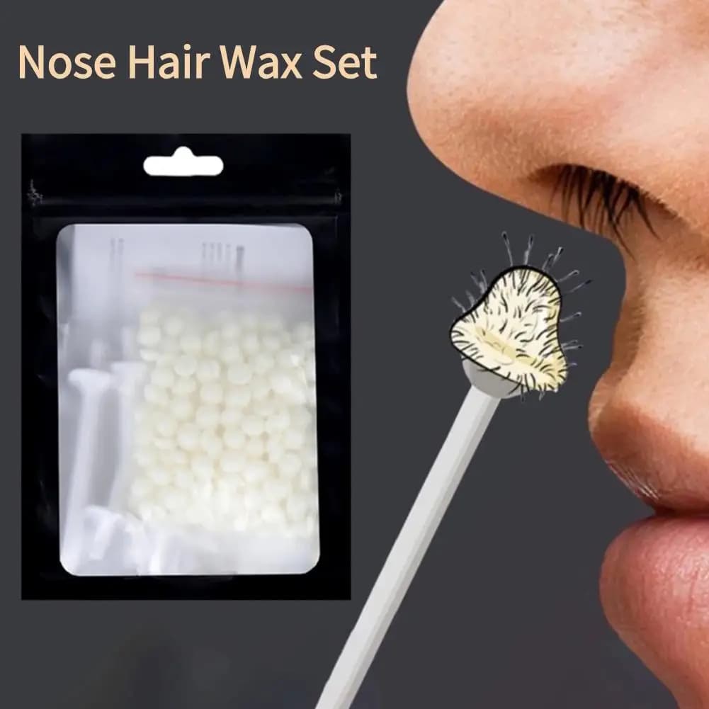 Kit portatile per cera per naso per uomini e donne Kit per cera per depilazione per unghie Kit per cera per pulizia cera per unghie Tagliatore per naso Bellezza 25/50g