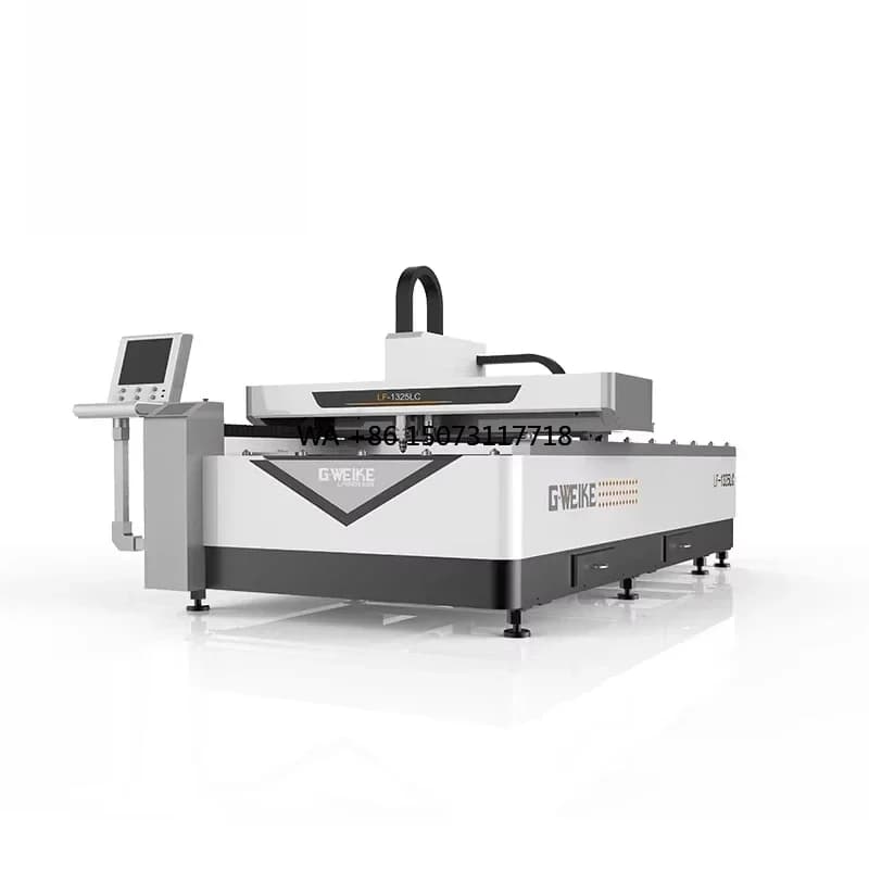 Gweike lf1325lc 250w 500W 1000w metal nominal fiber cutting machine mixed with Raycus Co2 tube for acrylic steel