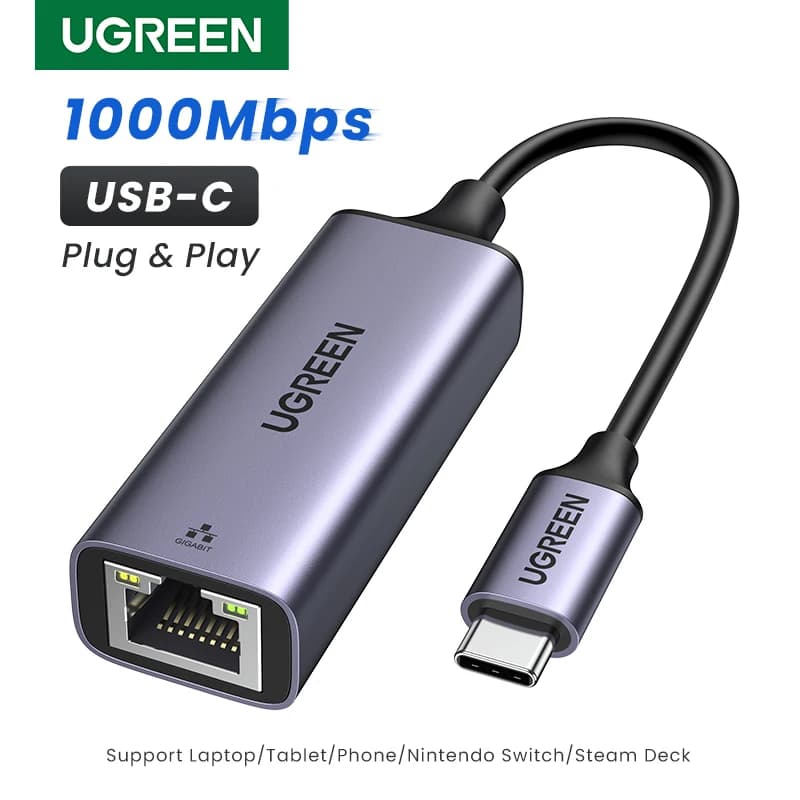 UGREEN adattatore di rete Ethernet USB C adattatore Ethernet USB a RJ45 per Macbook Laptop scheda di rete Ethernet USB Samsung S20
