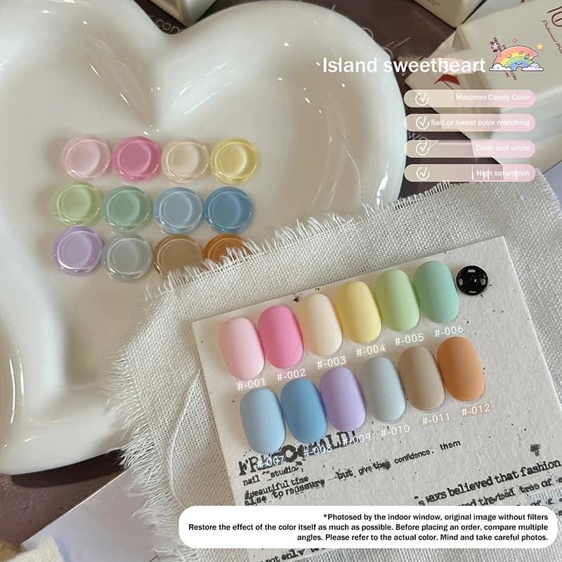 1Pcs 15ml Dopamine Gel Nail Polish Macaroon Candy Ice Transparent Nail Salon Nail Art Gel Nail Supply