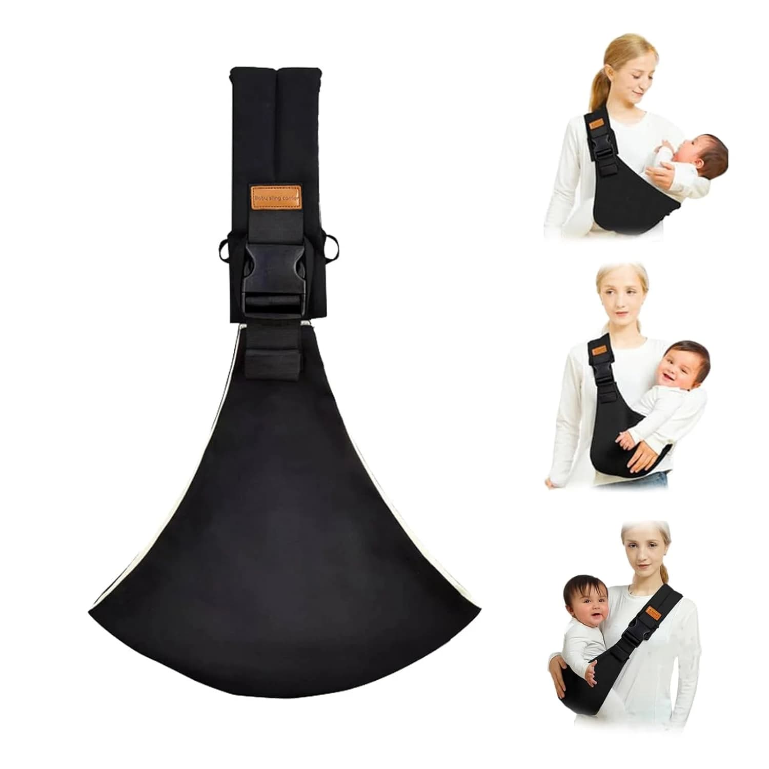 Marsupio per bambini con sedile anca antiscivolo Marsupio laterale Porta bambini grande Petto per trasporto fasciatoio per neonati da 6-48 mesi e