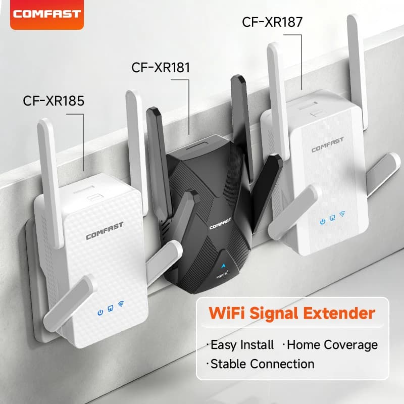 COMFAST WIFI 6 AX1500/3000 Wi-Fi Repeater 2.4/5.8G Signal Amplifier EU Plug WPS Wi-Fi Range Extender AP/Repeater/Route Mode