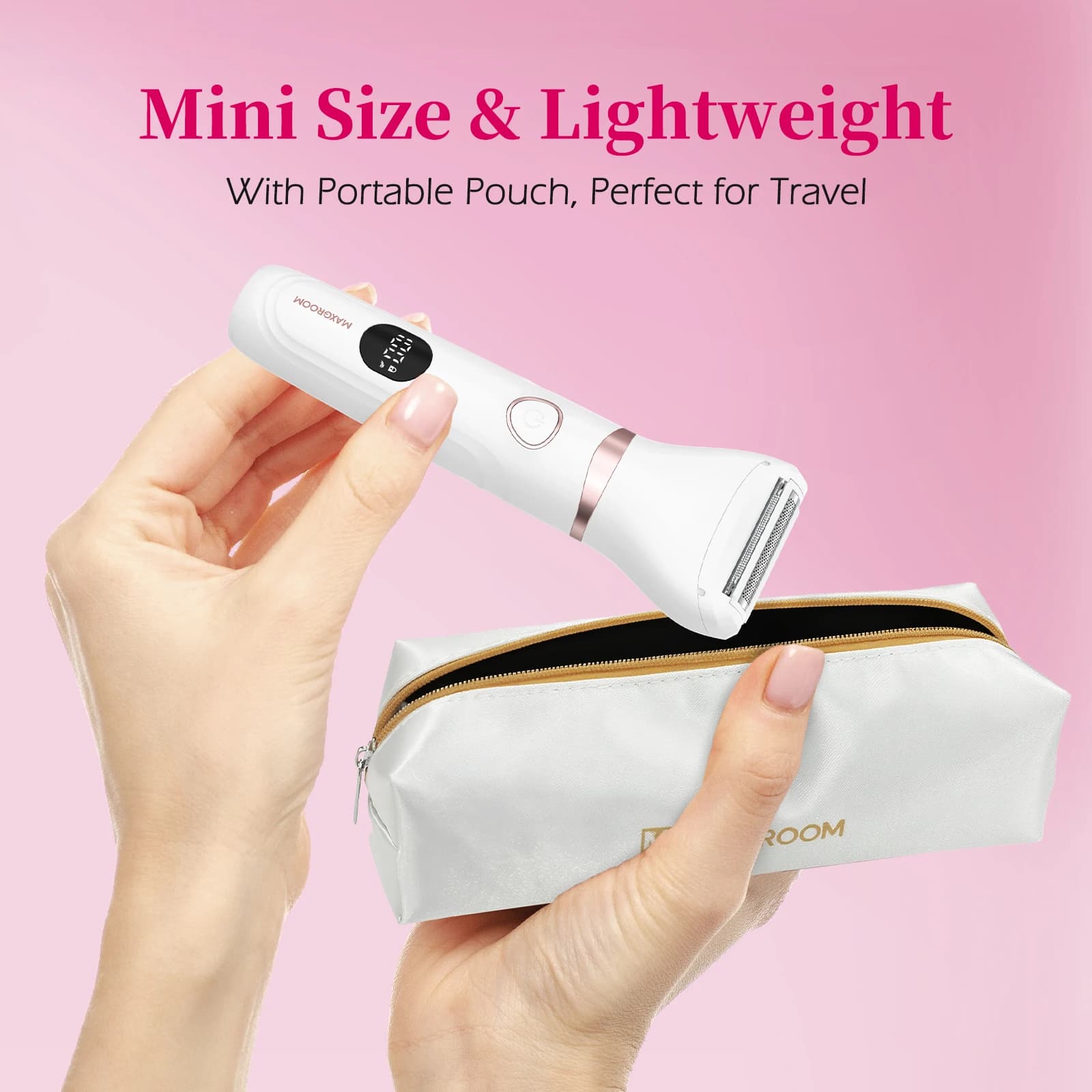MAXGROOM 3 in 1 Body Hair Trimmer Kit for Woman Bikini Hair Shaver Facial Trimmer Electric IPX6 Waterproof Pubic Hair Shaver