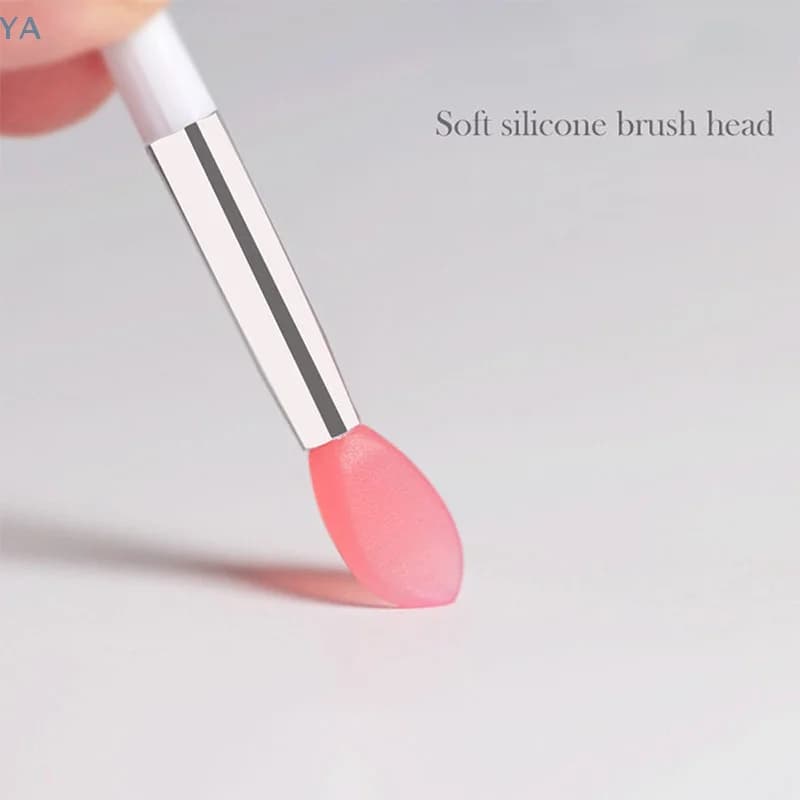 YA 3 pz Pennelli in silicone per balsamo labbra e maschera labbra con copertura antipolvere a ventosa, Pennelli trucco, Copertura antipolvere anti-smarrimento per maschera labbra
