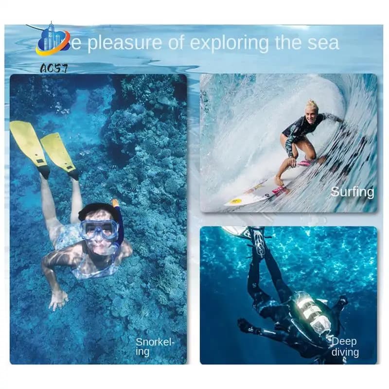 AC57 waterproof case for DJI Action 5 Pro/Action 4/Action 3 camera accessories, 45M/148FT deep dive protection