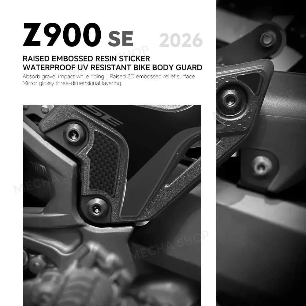 For Z 900 SE 2026 3D Epoxy Resin Decal Kit Motorcycle Accessories Heel Protector Stickers
