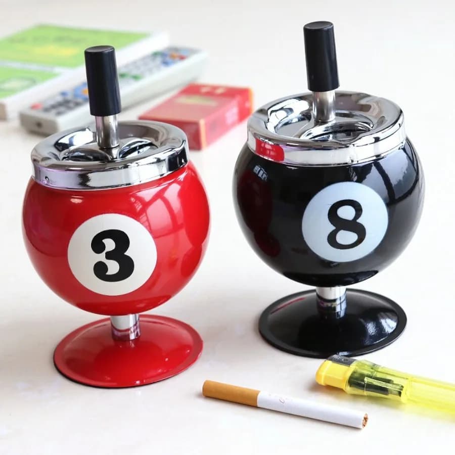 Portable Metal Ashtray for Billiards And Table Tennis Balls, Suitable For High-quality Billiards Accessories In Billiards Rooms