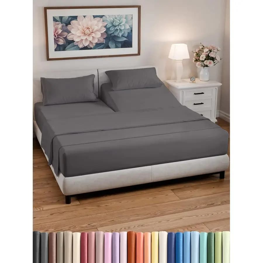 Set of bed sheets Head King Set of bed sheets King with top cover for adjustable beds, King sheets with King mattress with head divided EasyFit, Eas