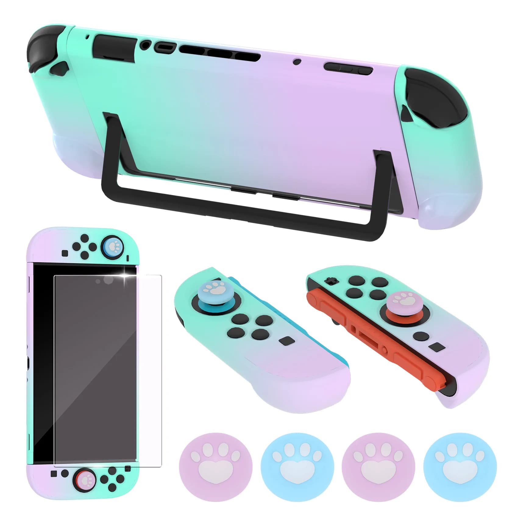 Nuova Cover Protettiva Delicata sulla Pelle per Switch 2 con Protezione Schermo, Cappucci Joystick e Accessori per Controller Joy-Con