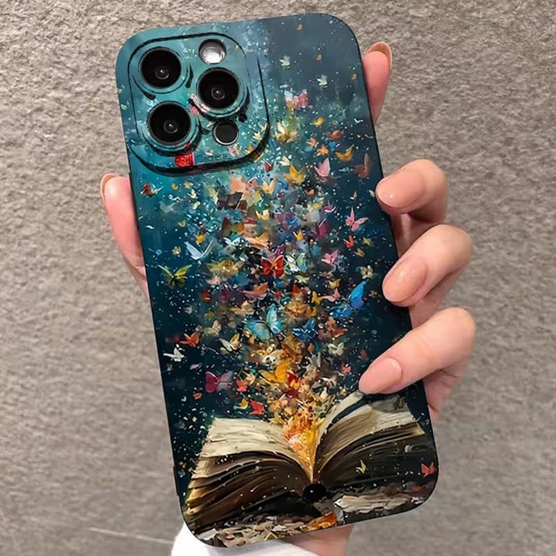 Per Xiaomi 13 12 11 Lite 5G 15 14 Custodia Cute Butterfly Cat Scaffale Design Cover in silicone per Xiaomi 14T 13T 12T Pro Soft Fundas