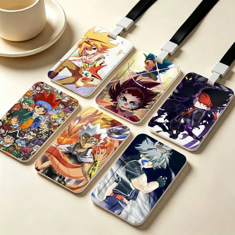 Anime B-BEYBLADE NFC Contactless Sliding Card Sleeve For Student Cards, Bus Cards, ID Cards, And Work Permits