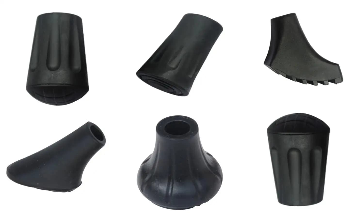 Replacement Rubber Ferrule for Walking Cane Crutch Trekking Pole Ensures Secure Contact on Sloped or Slippery Roads