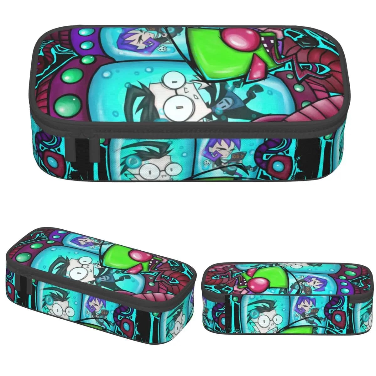 Invaders Zims Astuccio per matite per cartoni animati Astuccio per penne alla moda Borse per trucco per studenti Grandi contenitori per studenti Astucci regalo per la scuola