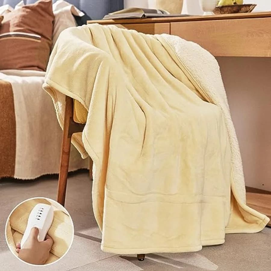 Coperta Riscaldante 50''x60'' - Morbida e Confortevole, Elettrica con 5 Livelli di Calore e Spegnimento Automatico dopo 3 Ore, Certificata ETL e FCC