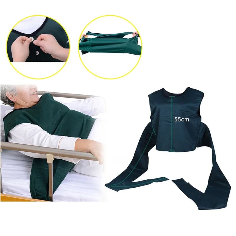 Gilet di sicurezza per anziani con demenza, per contenimento e protezione, con cinghie di fissaggio, per pazienti alletti al letto