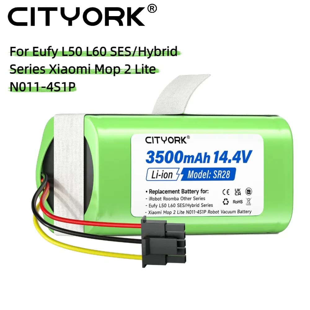 Batteria per aspirapolvere robot da 14,4 V 3500 mAh per Eufy L50 L60 SES/Hybrid Series Xiaomi Mop 2 Lite N011-4S1P Batteria agli ioni di litio