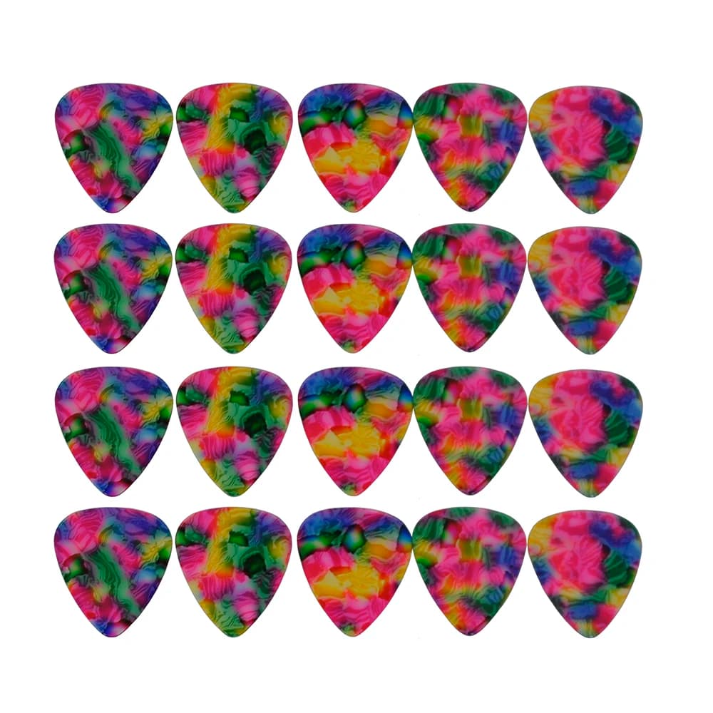 100pcs/lot Tie-dye Pattern Celluloid Guitar Picks Standard Plectra 0.71mm 0.96mm
