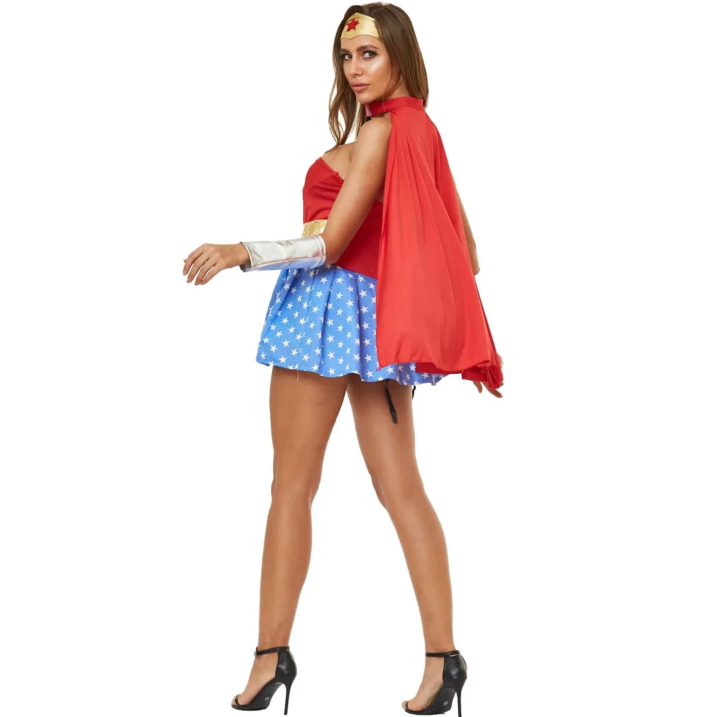 2025 Halloween Sexy Wonder Kostuum Superheld Vrouwen Supergirl Vrijgellenfeest Fantasia Cosplay Verkleedkleding