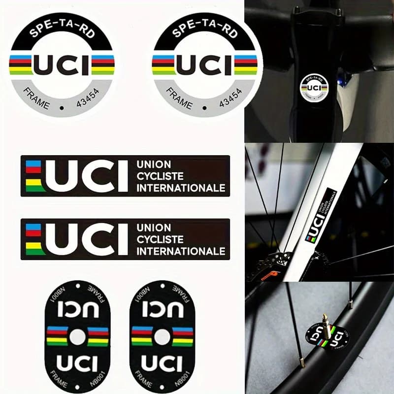 6 pcs/foil for road bicycle valve ring UCI/adhesive bicycle sticker for waterproof solar protection bicycle