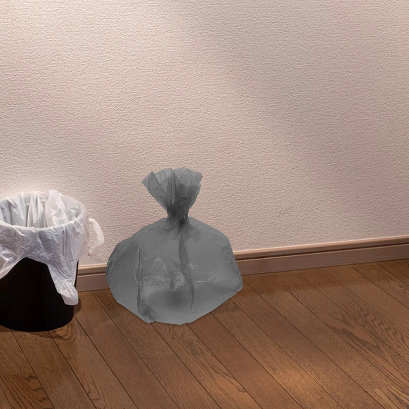 Sacchetti per rifiuti biodegradabili, 5 rotoli, sacchetti in plastica ispessiti resistenti alle perdite, per casa, ufficio, cucina, bagno, camera da letto, cestino per rifiuti