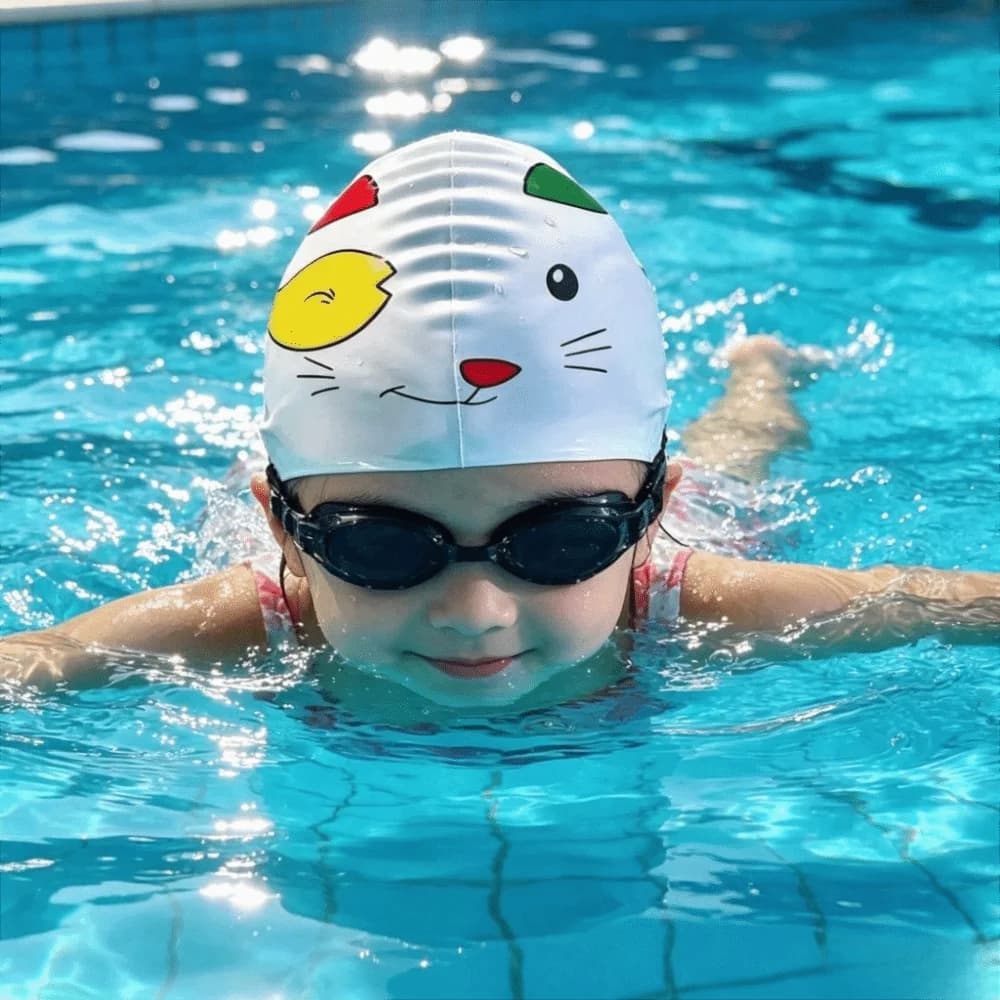 Elastic Swimming Cap Waterproof Silicone Silicone Swimming Hat Enlarged Comfortable Waterproof Silicone Swimming Hat