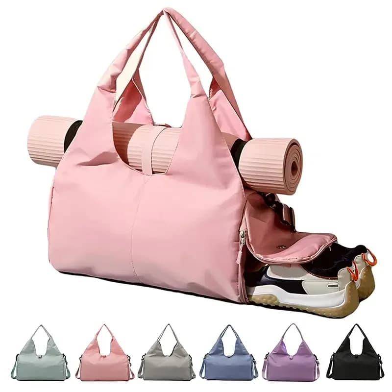 1PC Large Capacity Yoga Mat Bag Gym Bags for Women Sports Training Travel Swimming Bag for Outdoor Sports Nylon
