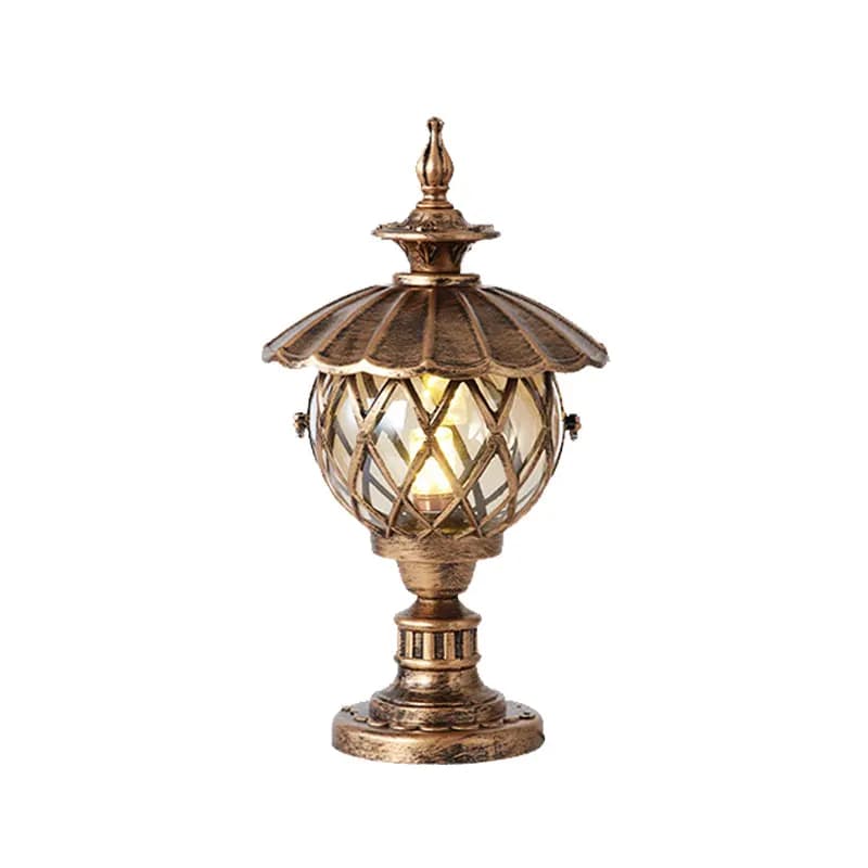 Waterproof European Style Outdoor Gate Column Head Wall Light for Garden Villa Courtyard Lighting Decor