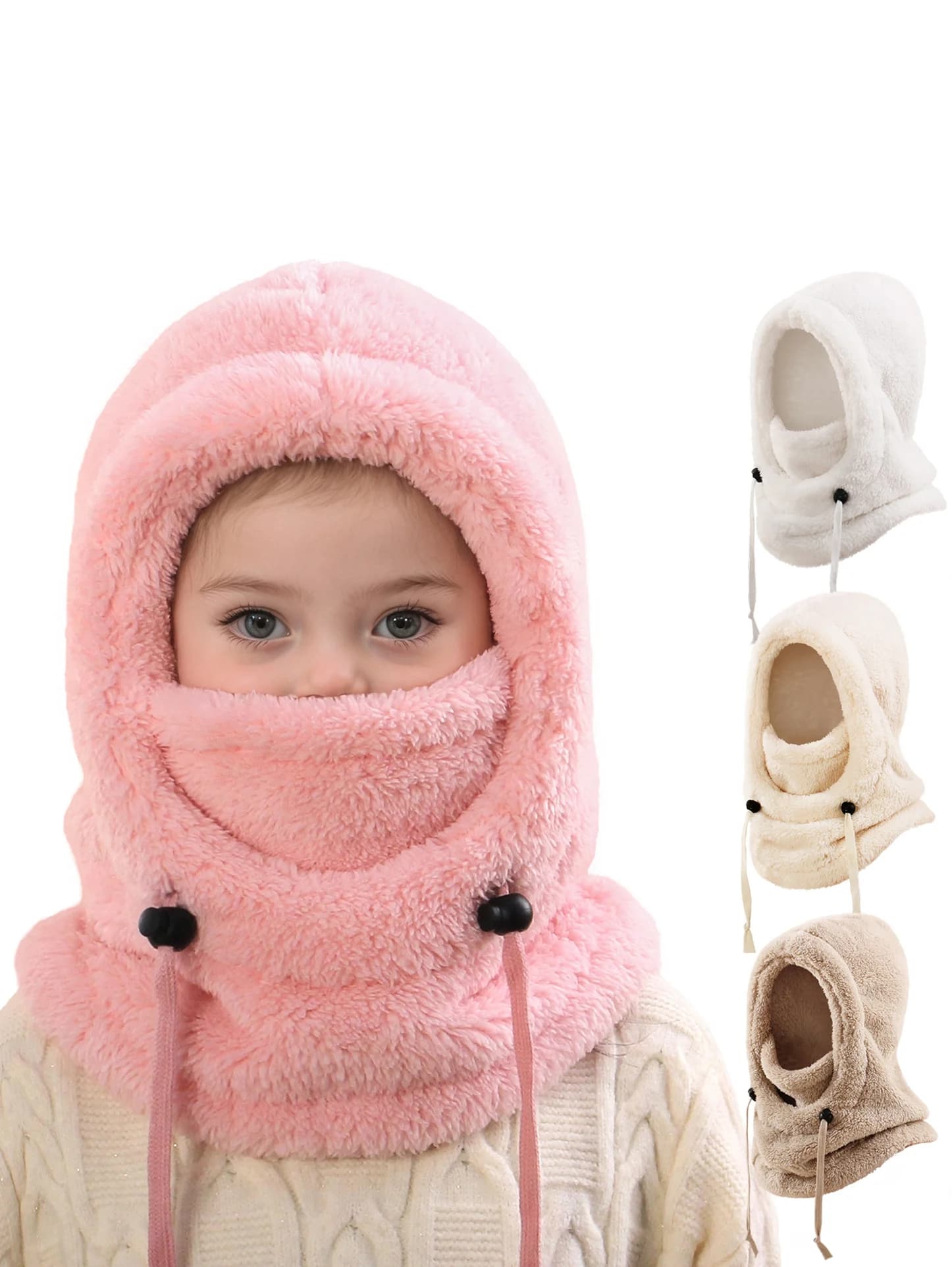 Cappello Scaldacollo con Protezione per le Orecchie per Bambini 4-14 Anni, Maschera Invernale Ispessita per Sci e Ciclismo, Berretto Antivento