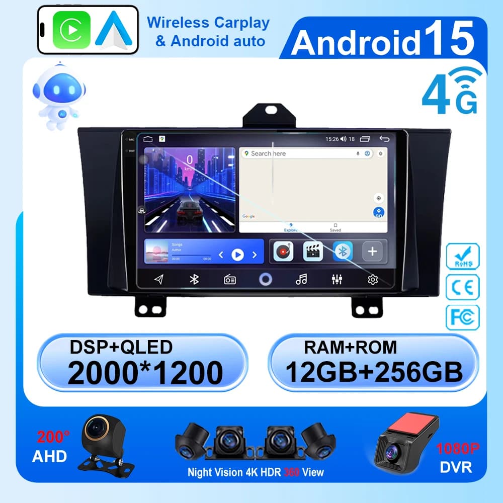 Android 15 Per Honda Elysion 2004 - 2014 2015 Multimedia Navigazione GPS Testa Stereo No 2din DVD Auto Radio CPU ad alte prestazioni