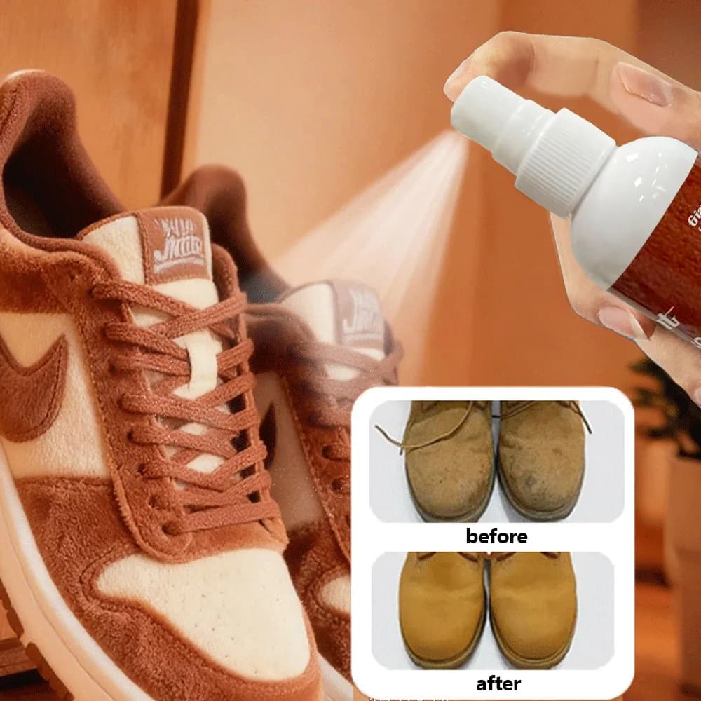 Kit Pulizia Scamosciato e Pelle per Auto e Scarpe con Spazzola, Protezione Impermeabile per Scarpe, Rimuove le Macchie, Ideale per Viaggi