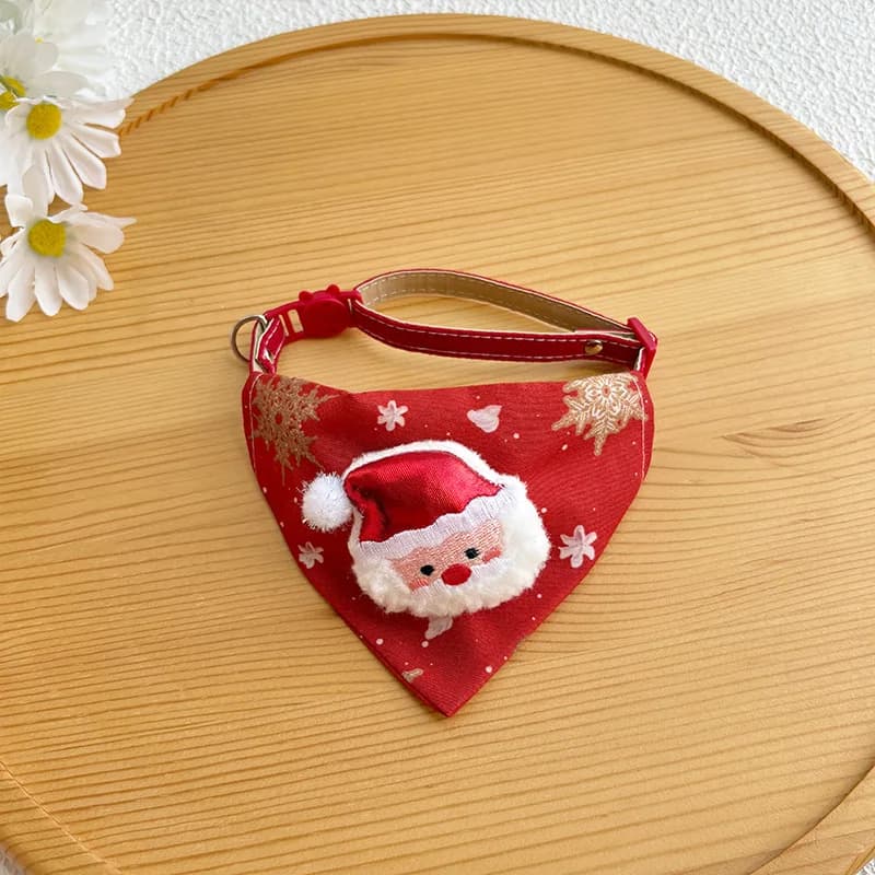 Nuovo Collare Natalizio Regolabile per Cani, Resistente allo Sporco, Decorazione Natalizia, Sciarpa alla Moda per Cani, Bavaglino a Triangolo, Foulard per Animali Domestici