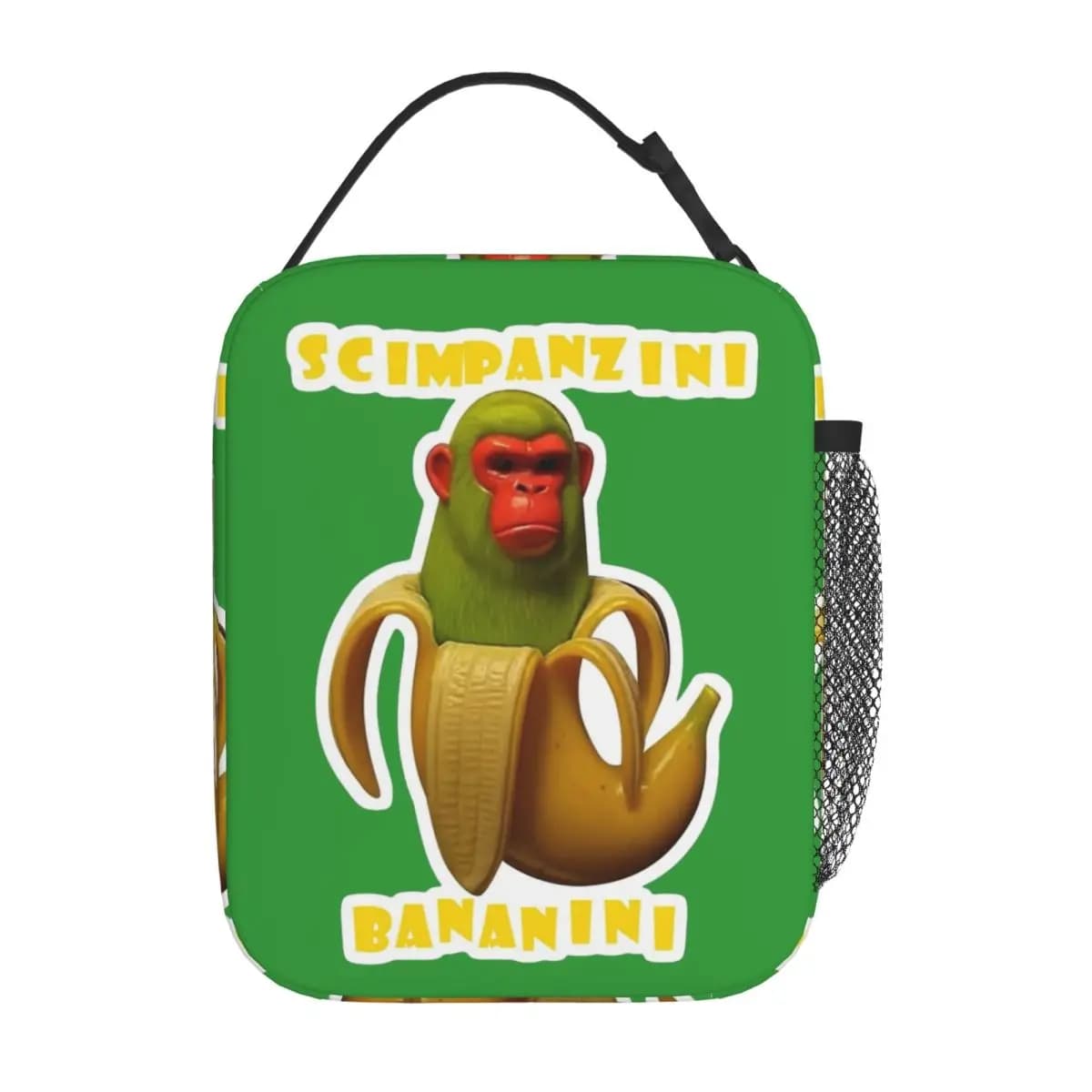 Scimpanzini Bananini Brainrot italiano Borsa termica per il pranzo Borsa termica Contenitore per il pranzo Borsa per il pranzo Tote Borse per alimenti Picnic universitario