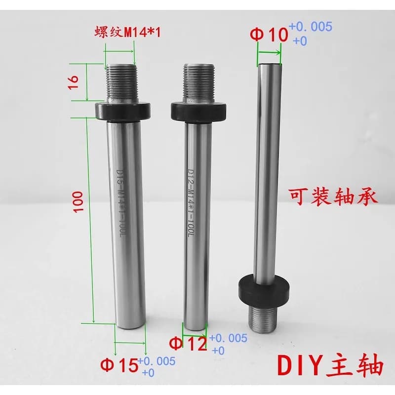 High precision woodworking chuck connecting rod DIY spindle chuck connecting shaft thread M14 x 1
