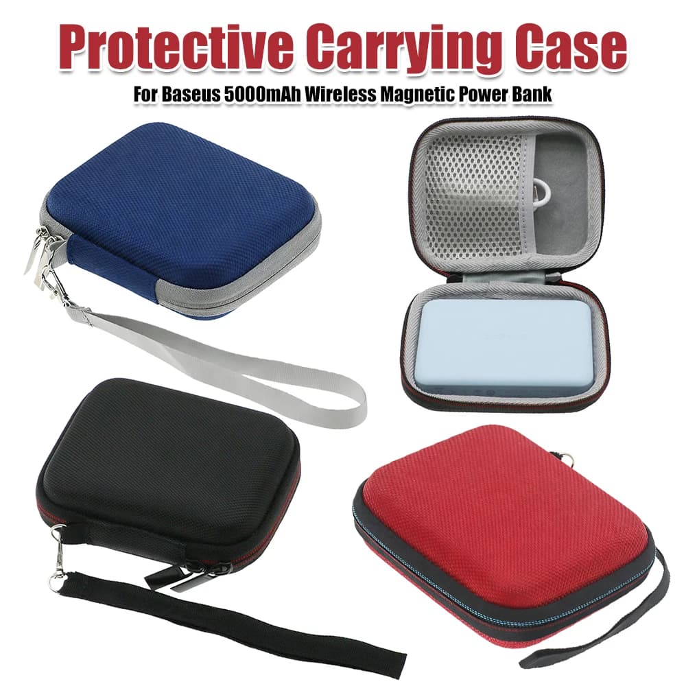 Portable Housing for Power Bank Magnetic Baseus 5000mAh, Travel Protective Bag Resistant to Graffi